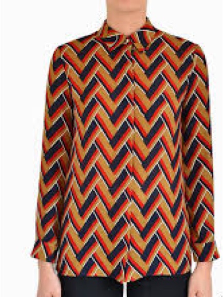 Gucci Chevron Blouse From The Fall/Winter 2016